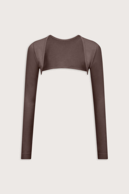 Sculpt Seamless Active Shrug - Dark Truffle