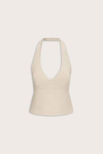 Sculpt Seamless Halter Tank - Chai