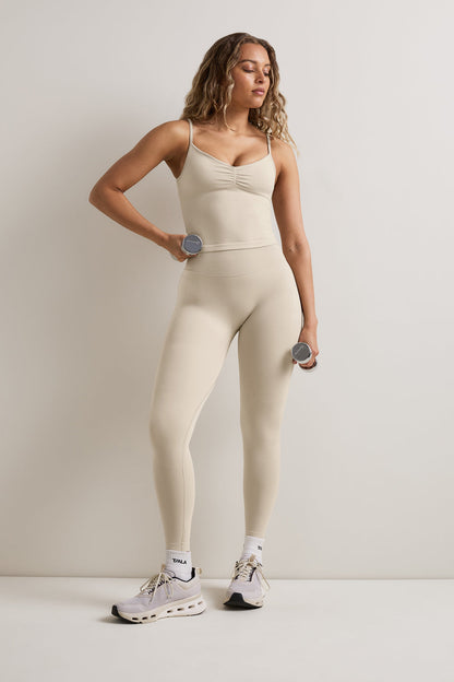 Sculpt Seamless Ruched Vest - Chai