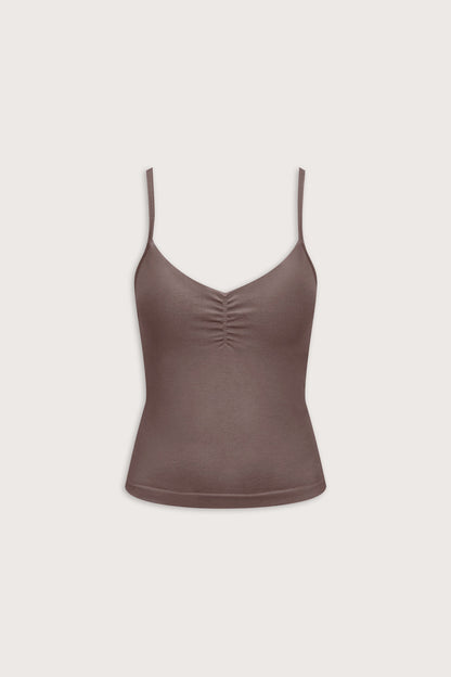 Sculpt Seamless Ruched Vest - Dark Truffle