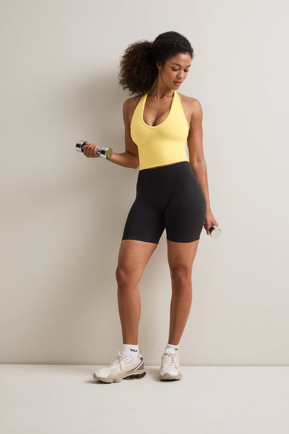 Sculpt Seamless Halter Tank - Butter Yellow