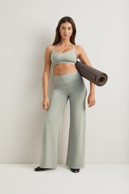 SoftSet Cross Back Sports Bra - Sage Green
