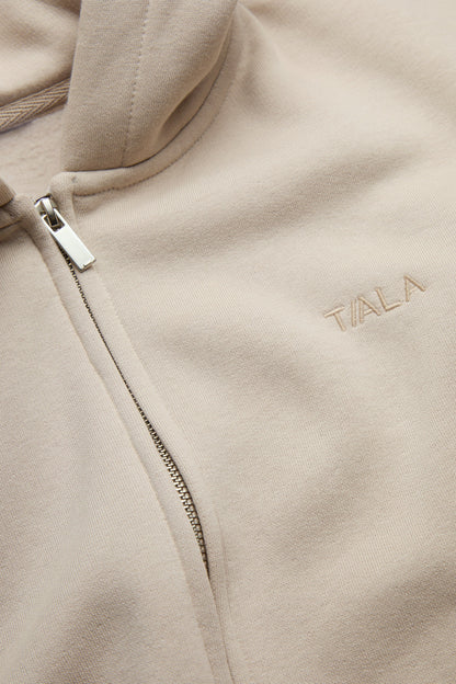 Cocoon Zip Through Hoodie - Chai Latte