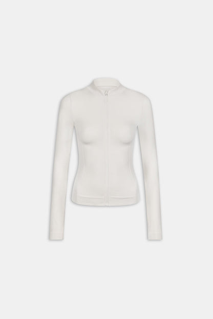 Sculpt Seamless Longline Jacket - Milk Marl