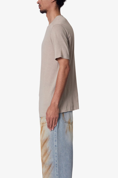 Sheer Crewneck Tee - Bone