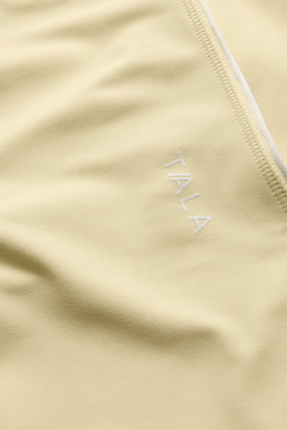 SkinLuxe Contrast Piping Mini Skort - Lemon Yellow
