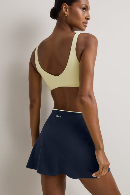SkinLuxe Contrast Piping Mini Skort - Midnight Navy