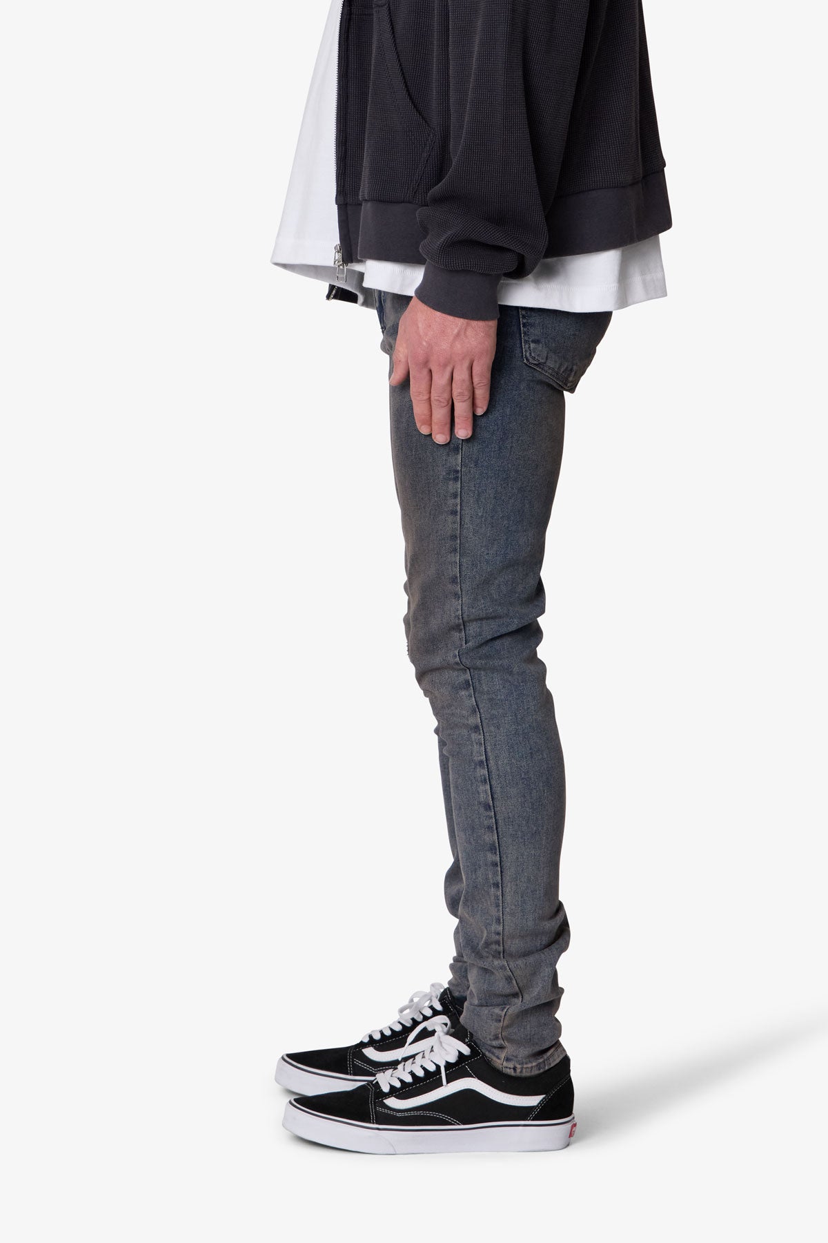 Skinny Oil Denim - Medium Blue