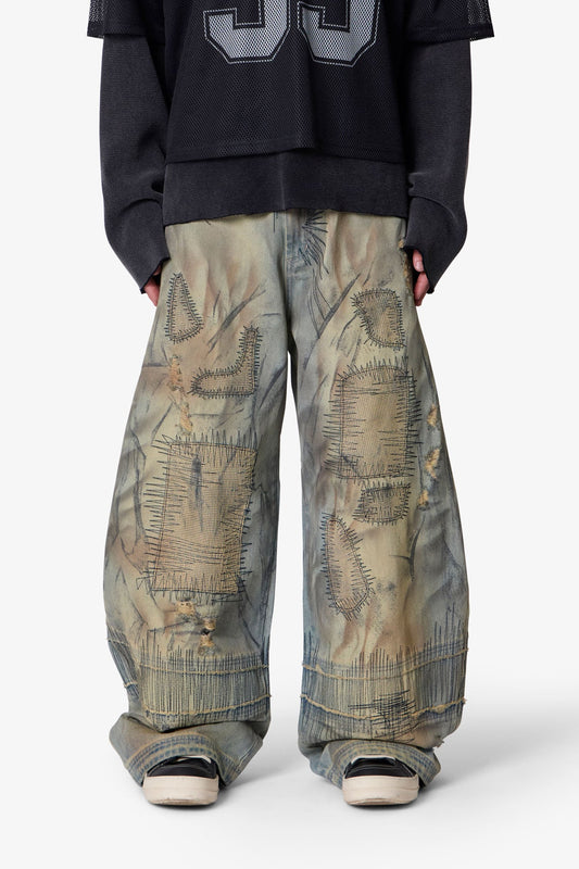 Stitched Barrel Denim - Vintage Blue