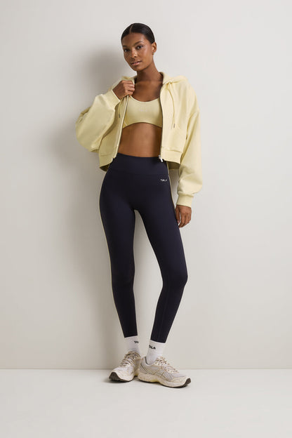 Relaxed Cotton Cocoon Hoodie - Lemon Yellow