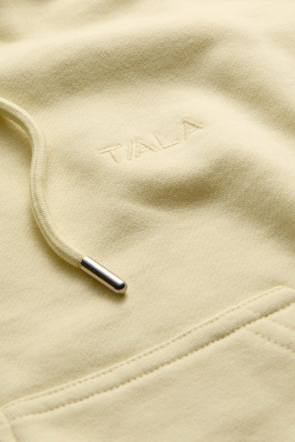 Relaxed Cotton Cocoon Hoodie - Lemon Yellow