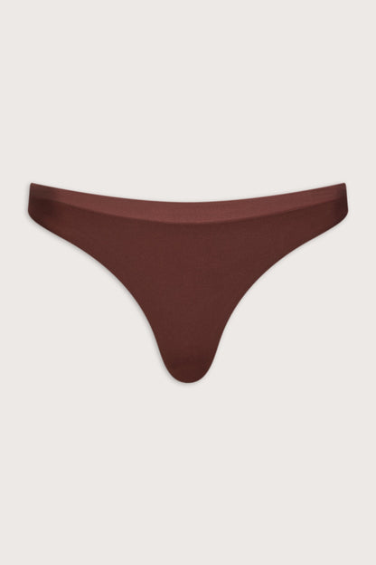 Contrast Cheeky Bikini Bottom - Deep Rust