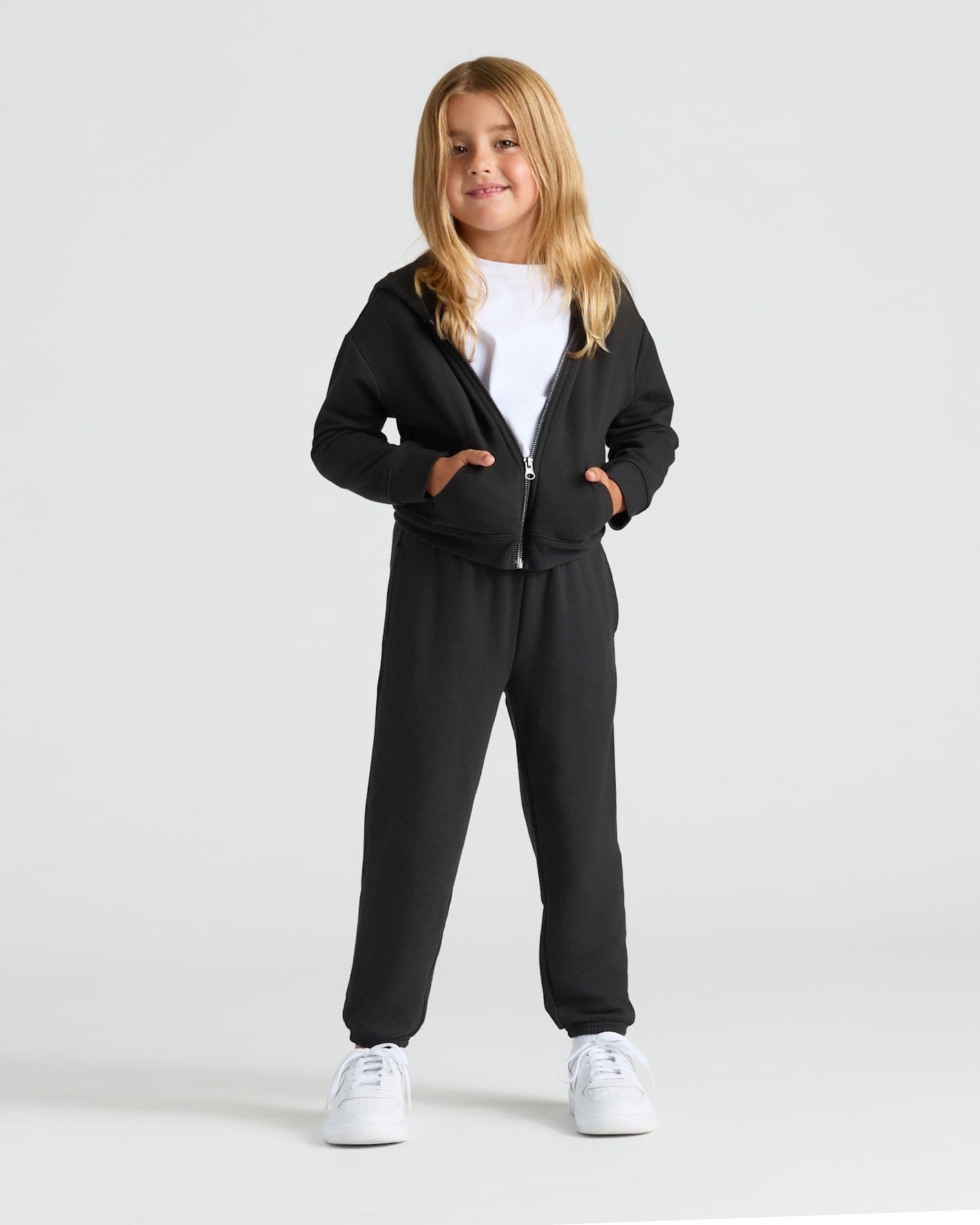 Girls Deep Emerald & Black Relaxed Joggers 2-Pack