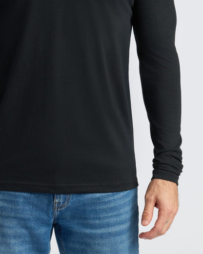 Black Classic Long Sleeve Crew Neck
