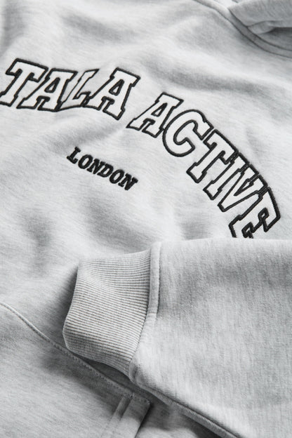 TALA Active Applique Hoodie - Grey Marl