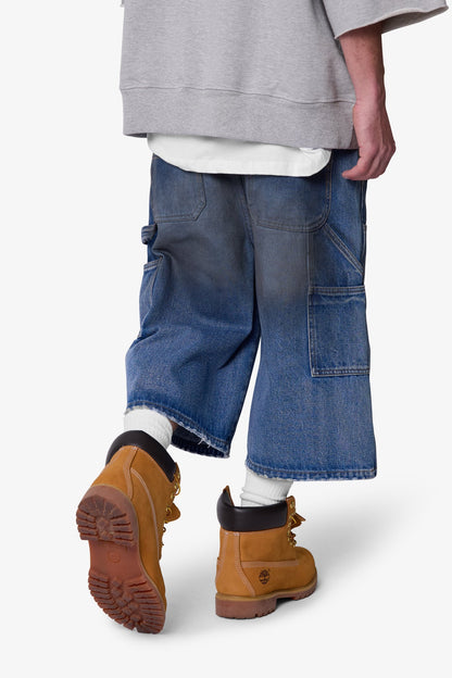 Ultra Baggy Carpenter Shorts - Washed Blue