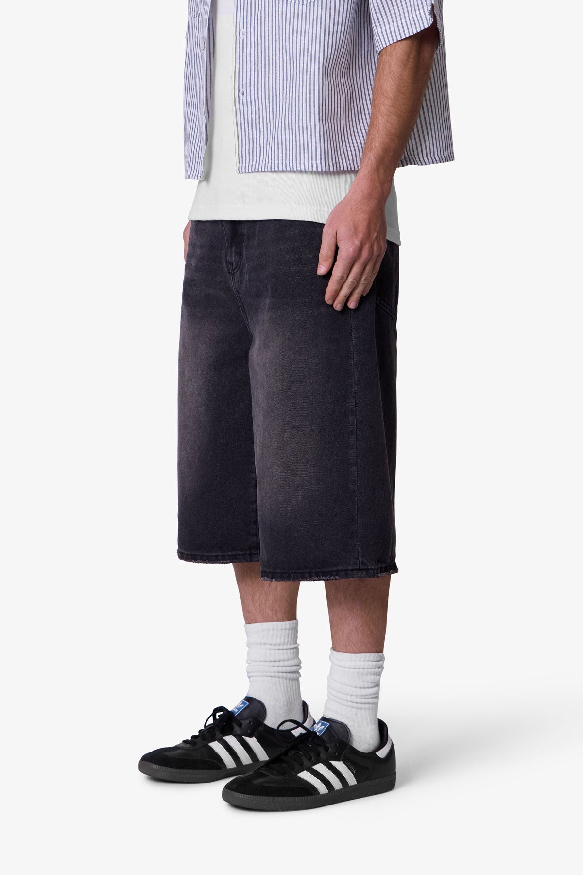 Ultra Baggy Denim Shorts - Black