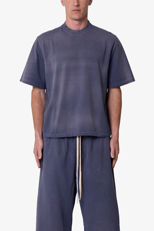 Washed Dart Tee - Washed Navy