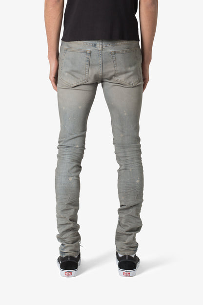 X607 Painted Skinny Denim - Blue