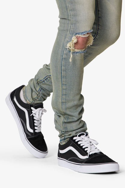 X721 Dusted Skinny Denim - 4th Day Sun Washed Blue