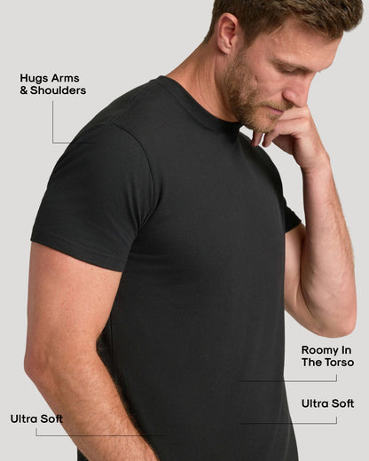 Black & White Classic Crew Neck 6-Pack