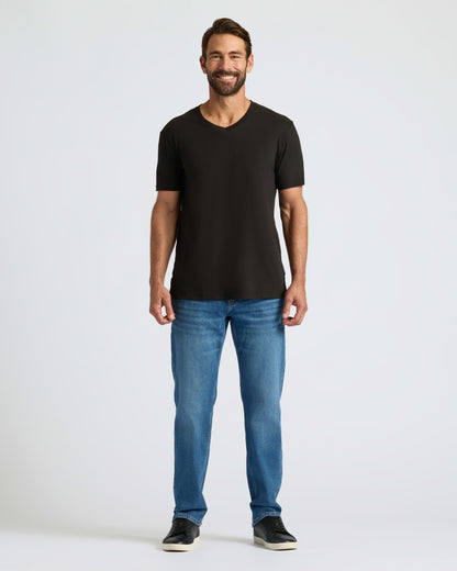 Black V Neck Tee
