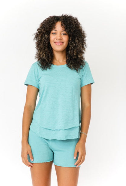 Sale Daisy Ruffle Bottom Tee
